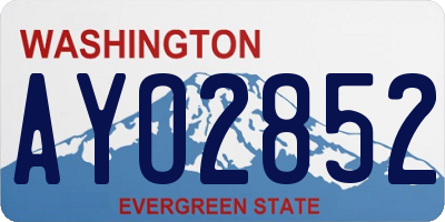 WA license plate AYO2852