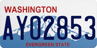 WA license plate AYO2853