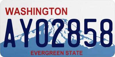 WA license plate AYO2858