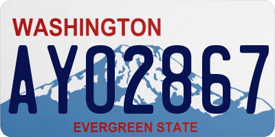 WA license plate AYO2867