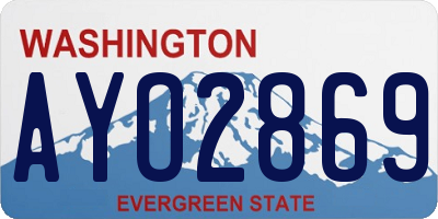 WA license plate AYO2869