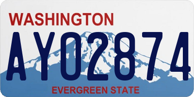 WA license plate AYO2874