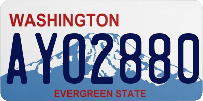 WA license plate AYO2880
