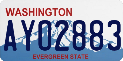 WA license plate AYO2883