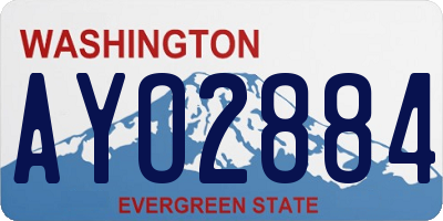 WA license plate AYO2884
