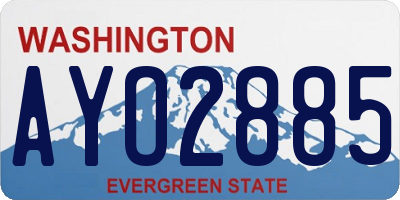 WA license plate AYO2885