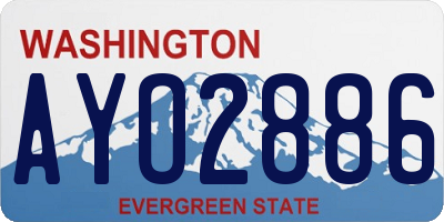 WA license plate AYO2886