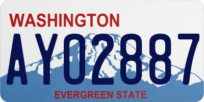 WA license plate AYO2887