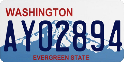 WA license plate AYO2894