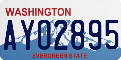 WA license plate AYO2895