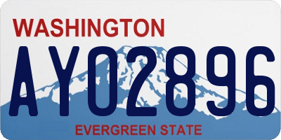 WA license plate AYO2896