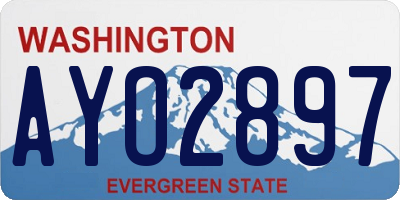 WA license plate AYO2897