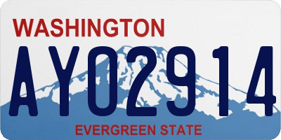 WA license plate AYO2914