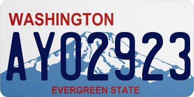 WA license plate AYO2923