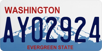 WA license plate AYO2924