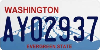 WA license plate AYO2937