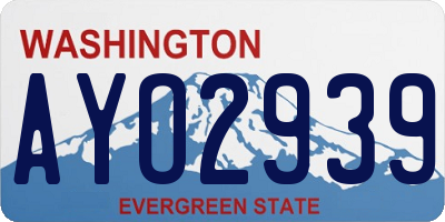 WA license plate AYO2939