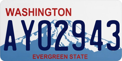 WA license plate AYO2943