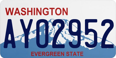 WA license plate AYO2952