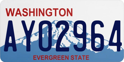 WA license plate AYO2964