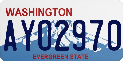 WA license plate AYO2970