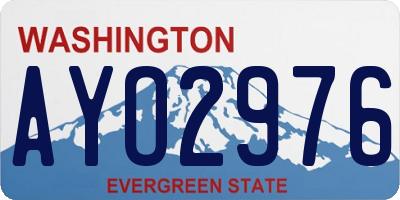 WA license plate AYO2976