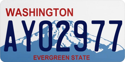 WA license plate AYO2977