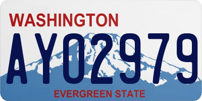 WA license plate AYO2979