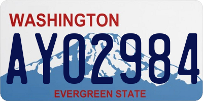 WA license plate AYO2984