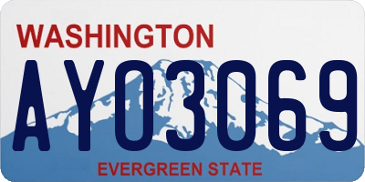 WA license plate AYO3069