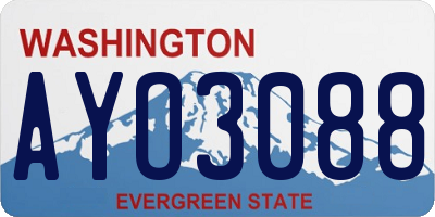 WA license plate AYO3088