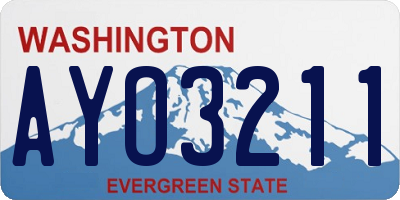 WA license plate AYO3211