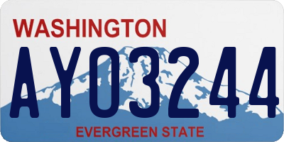 WA license plate AYO3244