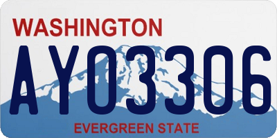 WA license plate AYO3306