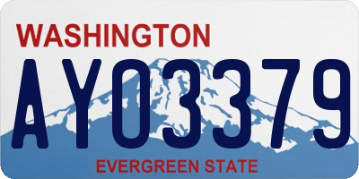 WA license plate AYO3379