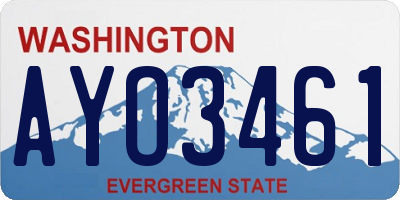 WA license plate AYO3461