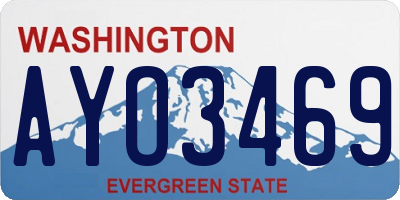 WA license plate AYO3469
