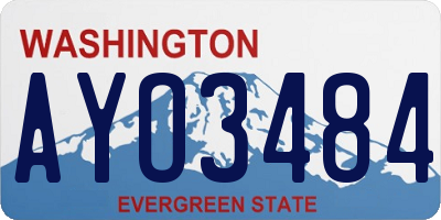 WA license plate AYO3484