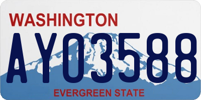 WA license plate AYO3588