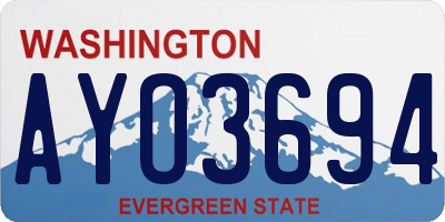 WA license plate AYO3694