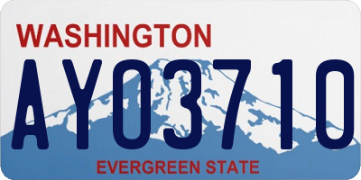 WA license plate AYO3710