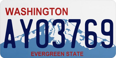 WA license plate AYO3769