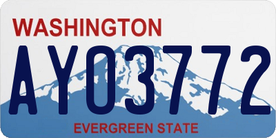 WA license plate AYO3772