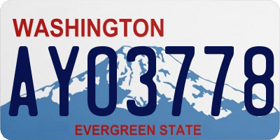 WA license plate AYO3778