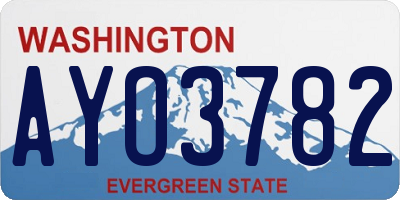 WA license plate AYO3782