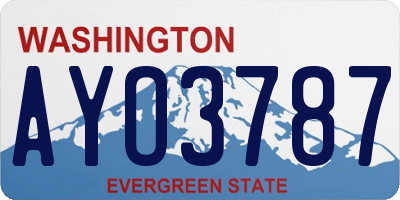 WA license plate AYO3787