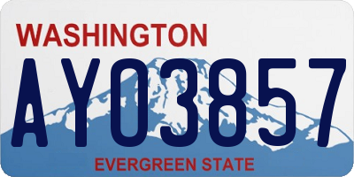 WA license plate AYO3857