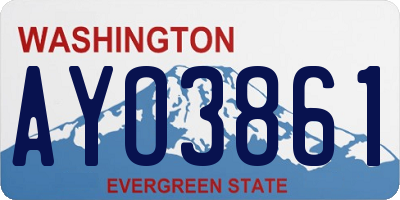 WA license plate AYO3861