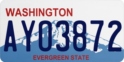 WA license plate AYO3872