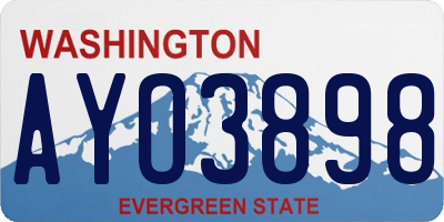 WA license plate AYO3898